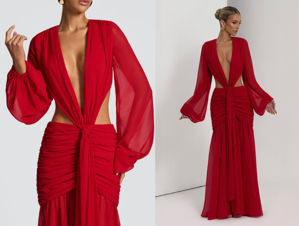 Andrina Maxi Dress - Red