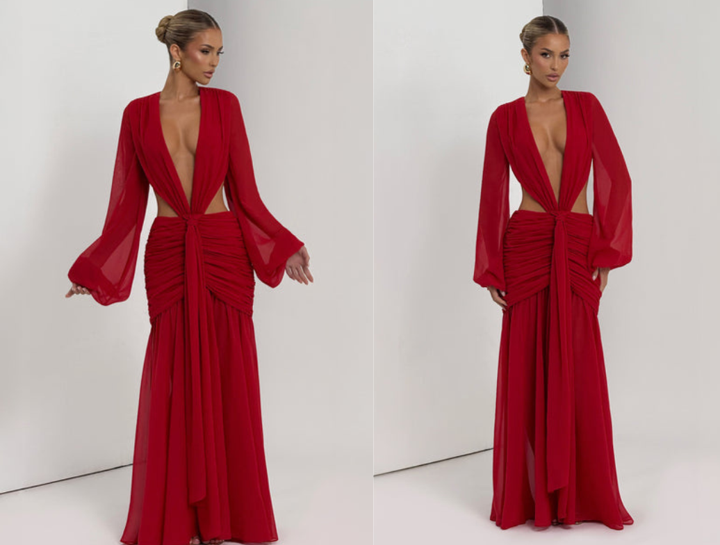 Andrina Maxi Dress - Red