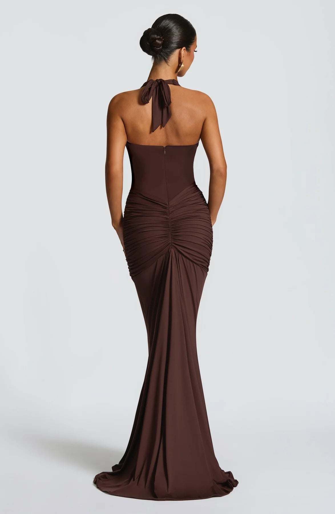 Anastasia Maxi Dress - Plum Brown